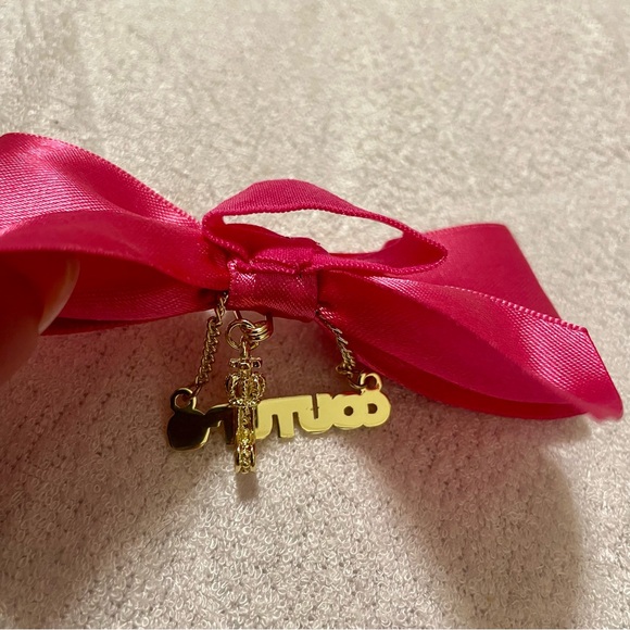 Juicy Couture Pink Bow & Gold Charms - Picture 6 of 11